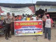 Polsek Pangkalan Kuras Rutin Sosialisasikan Saber Pungli Kepada Anggota SPSI