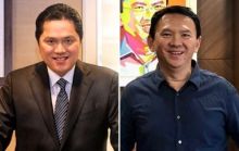 Menteri BUMN Erick Thohir dan Komut Pertamina Basuki Tjahaja Purnama atau Ahok. 