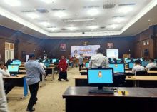 122 Peserta Ikuti SKB CPNS Pelalawan, Dengan Protokol Covid-19 (foto/ardi)