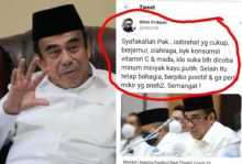 Menag Fachrul Razi Positif Tertular Covid-19, Ustadz Hilmi Sarankan Minum Minyak Kayu Putih (foto/int)