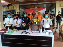 Press release tiga pelaku 10 Kg sabu di Mapolres Bengkalis