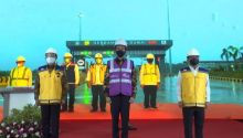 Presiden Jokowi saat meresmikan Tol Pekanbaru Dumai secara virtual. (Foto: Istimewa)