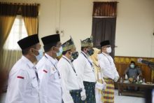 Tiga Pasang Paslon Bupati dan Wakil Bupati Siak Teken Pakta Integritas Protokol Kesehatan (foto/lin)