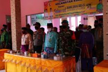 Kapolsek Kuala Kampar Bersama Upika Ikuti Acara HUT Kabupaten Pelalawan ke-21 Secara Virtual