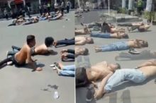 Viral Pendemo Tolak UU Cipta Kerja Dijemur Polisi Saat Panas Terik Tanpa Pakai Baju, Netizen Sebut Ini (foto/int)