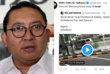 Viral Video Aparat Kejar Ambulance yang Diduga Bawa Batu, Fadli Zon: Memang Benar Mirip di Israel (foto/int)