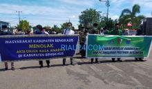 Sejumlah Paguyuban saat gelar deklarasi menolak anarkisme di Kab. Bengkalis