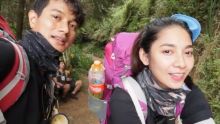 Pertama Kali, Bersama Teman, Dinda Kirana Naik Gunung Prau, Sampai Puncak Kram Perut (foto/int)