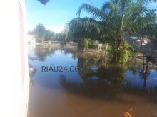 Air pasang laut yang merendam pemukiman warga di Kel. Pergam Rupat