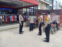 Meski Hari Libur, Personil Personil Polsek Pangkalan Kerinci Tetap Semangat Giat Patroli C3 