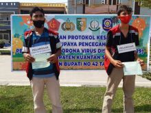 Pemburu Teking Covid-19 Polres Kuansing, 42 Orang Terjaring dan Diberi Sanksi (foto/zar)