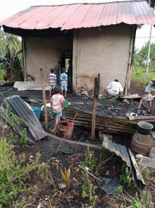 Rumah korban yang ludes terbakar