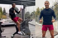 Tak Ingin Alami Kebosanan Selama Karantina, Ronaldo Olahraga Senam Sambil Bernyanyi dan Menari