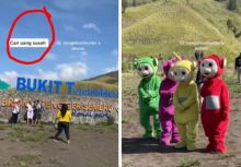 Miris, Panas-panasan Pakai Kostum Teletubies, Tetapi Tidak Ada yang Mau Berfoto, Netizen: Enggak Kuat Lihatnya (foto/int)