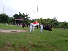 Gelar apel kebangsaan yang diikuti Mahasiswa dan Pemuda di Kec. Bantan