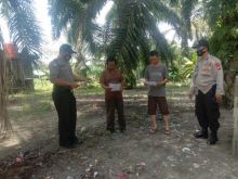 Polsek Pangkalan Kuras Lakukan Sosialisasi Maklumat Kapolda Riau Tentang Larangan Membakar Hutan Dan Lahan