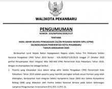 SK Walikota Pekanbaru