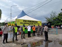 Petugas gabungan di Roro bengkalis