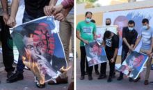 Kecam Presiden Prancis Dianggap Hina Rasulullah, Warga Palestina Bakar Foto Macron (foto/int)