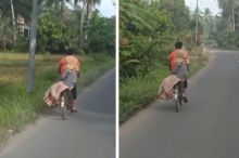 Viral Bukan Motor atau Mobil Mewah, Cewek Ini Bahagia Dibonceng Pakai Sepeda, Netizen Sebut Begini (foto/int)