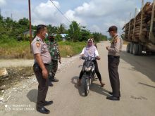 Cegah Penyebaran Covid-19, Polsubsektor Pelalawan Laksanakan Operasi Yustisi