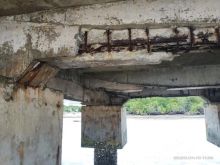 Kondisi bawah pelabuhan Roro Rupat, Kab. Bengkalis