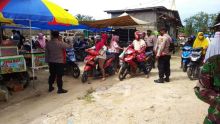 Polsek Kerumutan Gelar Operasi Yustisi Penerapan Protokol Kesehatan di Pasar Tradisional