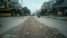 Kondisi jalan Pemuda Pekanbaru rusak parah