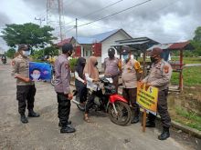 Cegah Covid-19, Polsek Kuala kampar Rutinkan Operasi Yustisi