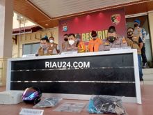 Kapolres Bengkalis saat pimpin press release