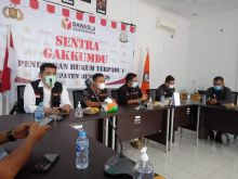 Konferensi pers Tim Gakkumdu Bawaslu Bengkalis