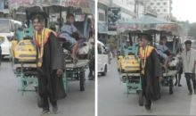 Tak Mau Jadi Beban Orang Tua, Penarik Odong-odong Ini Biayai Kuliah Sampai Wisuda (foto/int)