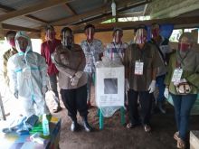 Polwan Polsek Teluk Meranti Turut Amankan TPS di Dusun Subekek Desa Pulau Muda