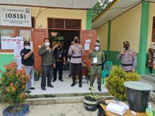 Polsek Langgam Lakukan Patroli Bersama dan Pengecekan Pelaksanaan Pemungutan Suara di TPS