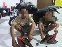 Dua tersangka maling motor