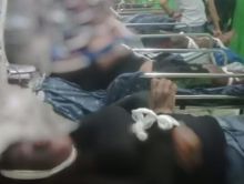 Foto korban kebakaran wisma abu sesaat setelah dibawa ke Rumah Sakit.