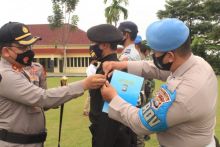 Perayaan Natal dan Tahun Baru, Polres Kuansing Gelar Pasukan OPS Lilin Lancang Kuning (foto/zar) 