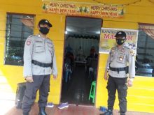 Polsek Kuala Kampar Amankan Perayaan Natal di Tiga Gereja
