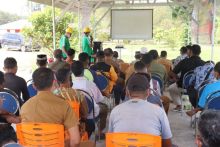 Sosialisasi pembangunan HTI  sekaligus penyuluhan dan pelatihan Pengendalian Kebakaran Hutan dan Lahan (Dalkarhutla) kepada Masyarakat Peduli Api dan warga Desa Bonai, Kasang Padang dan Sontang, Selasa (22/12/2020)