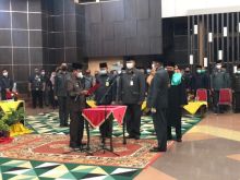 Bupati HM Wardan Lantik Sejumlah Pejabat Tinggi Pratama di Lingkungan Pemkab Inhil (foto/rgo) 