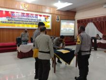Polres Peroleh DIPA RKA-KL 2021 Rp54,3 Miliar, Kapolres Saksikan Penandatanganan Fakta Integritas (foto/zar) 