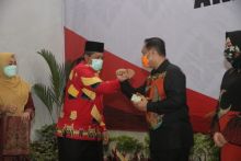 Pisah Sambut Kapolres Siak,  Bupati Alfedri: Terimakasih Pak Doddy,  Selamat Bertugas Pak Gunar (foto/lin) 