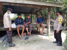 Polsek Langgam Patroli C3 dan Sosialisasi Antisipasi Penyebaran Covid-19