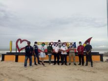 Panitia HPN survey lokasi puncak HPN di pulau Rupat