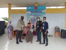 Kapolsek Pangkalan Lesung Menghadiri Giat Sunat Massal dan Penyerahan Santunan