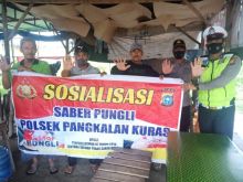 Polsek Pangkalan Kuras Edukasi Buruh Soal Saber Pungli
