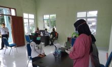 Kapolsek kerumutan Hadiri Simulasi Penyuntikan Vaksinasi Covid-19 di Puskesmas Kerumutan