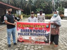 Polsek Kerumutan Gelar Sosialisasi Saber Pungli