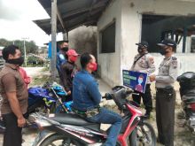 Operasi Yustisi Prokes, Polsek Kerumutan Sambang Warga ke Desa-Desa