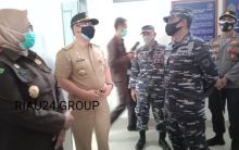 Danlanal Dumai saat berkunjung ke Bengkalis